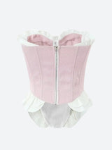 Litlookz Studio Coquette Pink Corset Top, view 2