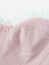 Litlookz Studio Coquette Pink Corset Top, view 3