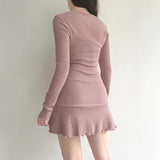 Litlookz Studio Coquette Pink Mini Dress, view 2