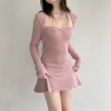 Litlookz Studio Coquette Pink Mini Dress, view 3