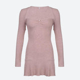 Litlookz Studio Coquette Pink Mini Dress, view 4