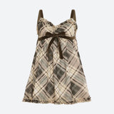 Litlookz Studio Coquette Plaid Mini Dress, view 3