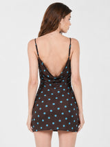Litlookz Studio Coquette Polka Dot Satin Mini Dress, view 2