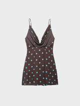 Litlookz Studio Coquette Polka Dot Satin Mini Dress, view 4