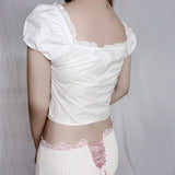 Litlookz Studio Coquette Puff Sleeve Crop Top, view 2