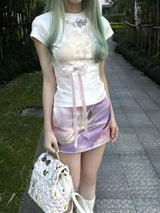 Litlookz Studio Coquette Ribbon Layered Top, view 4
