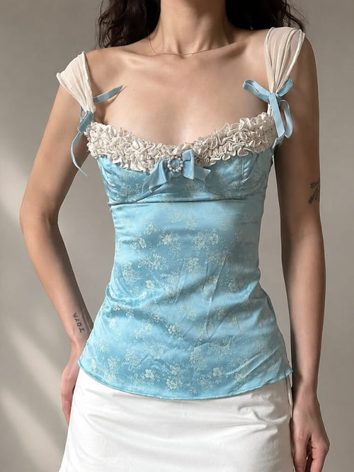 Litlookz Studio Coquette Ribbon Top