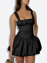 Litlookz Studio Coquette Ruched Bubble Skirt Mini Dress, view 6