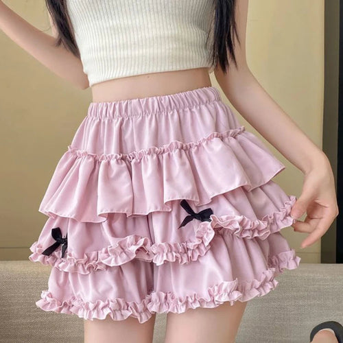 Litlookz Studio Coquette Ruffle Layered Mini Skirt