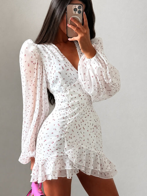 Litlookz Studio Coquette Ruffle Mini Dress
