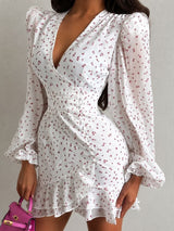 Litlookz Studio Coquette Ruffle Mini Dress, view 4