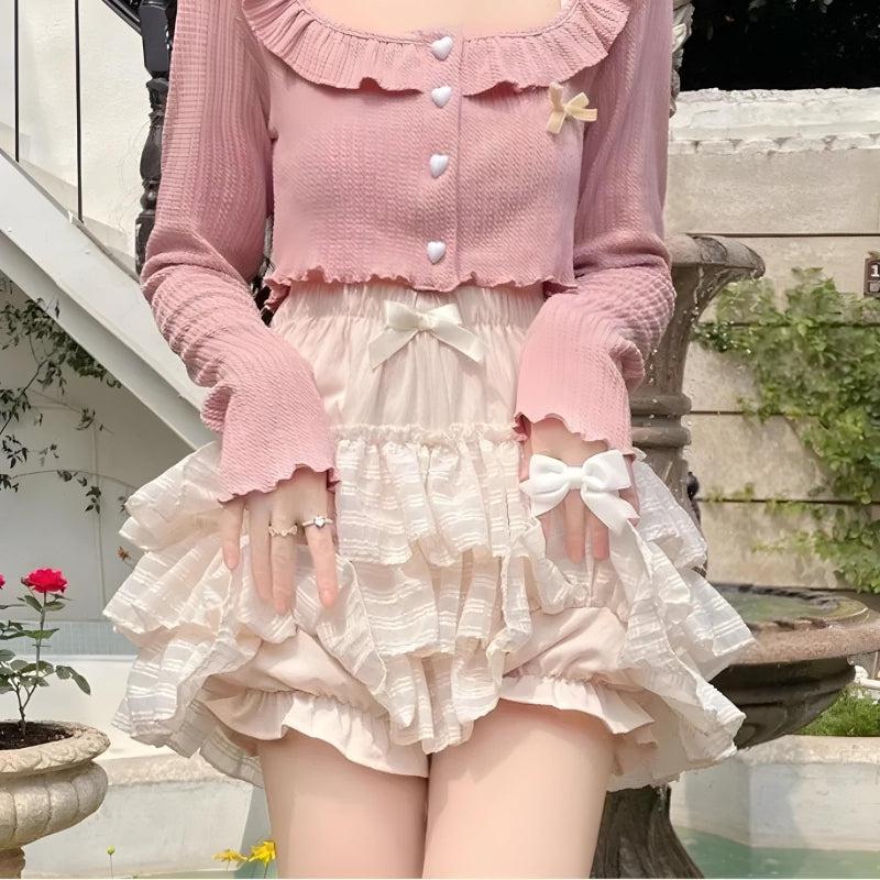 Litlookz Studio Coquette Ruffle Mini Skirt