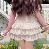 Litlookz Studio Coquette Ruffle Mini Skirt, view 4