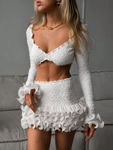 Litlookz Studio Coquette Ruffle Skirt & Top Set, view 2