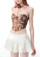Litlookz Studio Coquette Ruffled Lace Mini Skirt, view 2