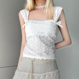 Litlookz Studio Coquette Square Neckline Top, view 3