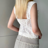 Litlookz Studio Coquette Square Neckline Top, view 4