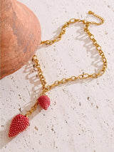 Litlookz Studio Coquette Strawberry Necklace, view 2
