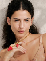 Litlookz Studio Coquette Strawberry Necklace, view 4