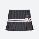 Litlookz Studio Coquette Striped Mini Skirt, view 2