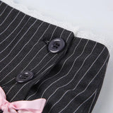 Litlookz Studio Coquette Striped Mini Skirt, view 3