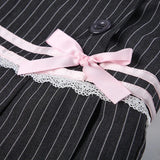 Litlookz Studio Coquette Striped Mini Skirt, view 5