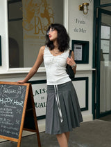 Litlookz Studio Coquette Tie Front Top, view 3