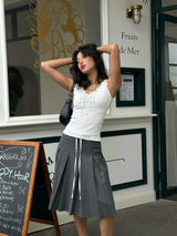 Litlookz Studio Coquette Tie Front Top, view 4