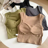 Litlookz Studio Corduroy Square Neck Crop Top, view 2