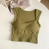 Litlookz Studio Corduroy Square Neck Crop Top, view 4