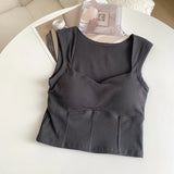 Litlookz Studio Corduroy Square Neck Crop Top, view 5