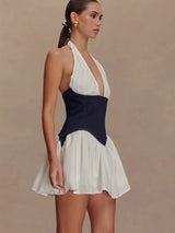 Litlookz Studio Corset Halter Mini Dress, view 2