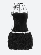 Litlookz Studio Corset Top & Ruffled Mini Skirt Two Piece Set, view 3