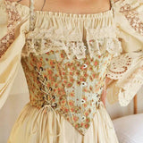 Litlookz Studio Cottagecore Floral Lace Up Corset Top, view 2