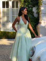 Litlookz Studio Cottagecore Halter Maxi Dress, view 2