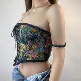 Litlookz Studio Cottagecore Lace Detailed Corset Top, view 5