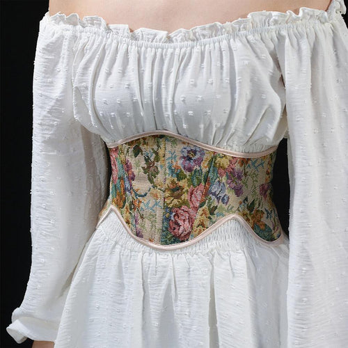 Litlookz Studio Cottagecore Ribbon Lace Up Waist Corset