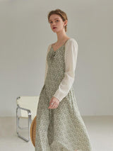 Litlookz Studio Cottagecore Shirt Sleeve Floral Midi Dress, view 2