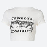 Litlookz Studio Cowboys Crop Tee, view 4