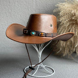 Litlookz Studio Cowgirl Adjustable Faux Leather Western Hat, view 2