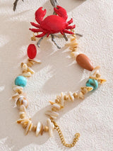 Litlookz Studio Crab Beaded Necklace, view 3