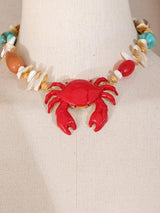 Litlookz Studio Crab Beaded Necklace, view 6