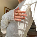 Litlookz Studio Crinkle Long Sleeve Top, view 4