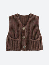 Litlookz Studio Crochet Sleeveless Cardigan, view 4