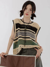 Litlookz Studio Crochet Sweater Vest, view 3