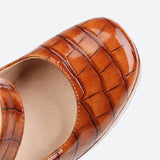 Litlookz Studio Crocodile Square Toe Platform High Heels, view 4