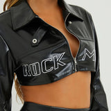 Litlookz Studio Cropped Biker Jacket, view 2