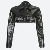 Litlookz Studio Cropped Biker Jacket, view 3