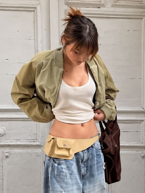 Litlookz Studio Cropped Bomber Jacket