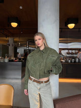 Litlookz Studio Cropped Suede Jacket, view 2